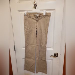 Khaki flare pants
